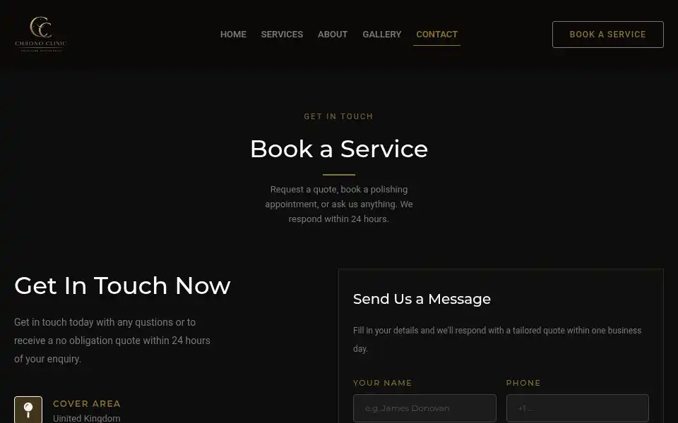 Screenshot of thechronoclinic.co.uk