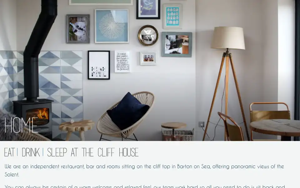 Screenshot of thecliffhouse.co.uk
