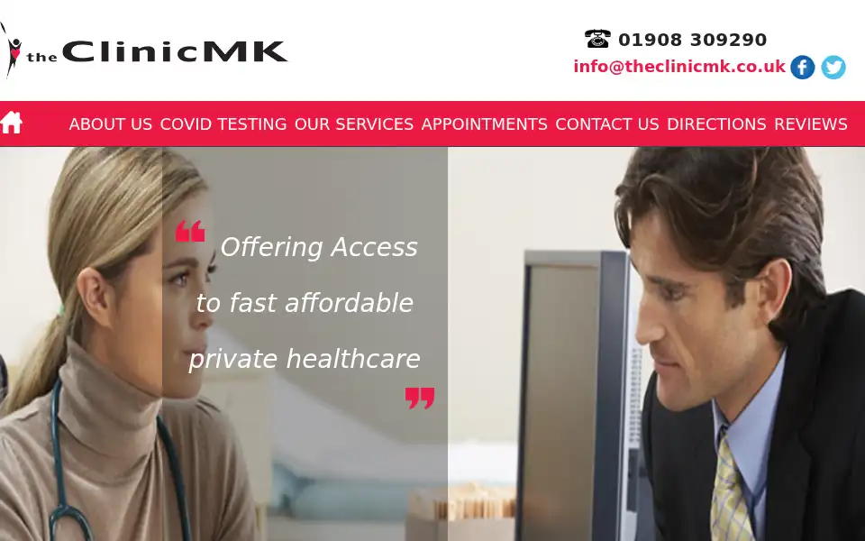 Screenshot of theclinicmk.co.uk