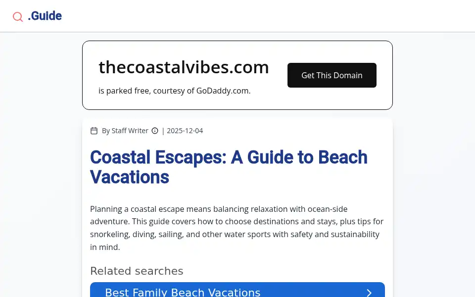 Screenshot of thecoastalvibes.com