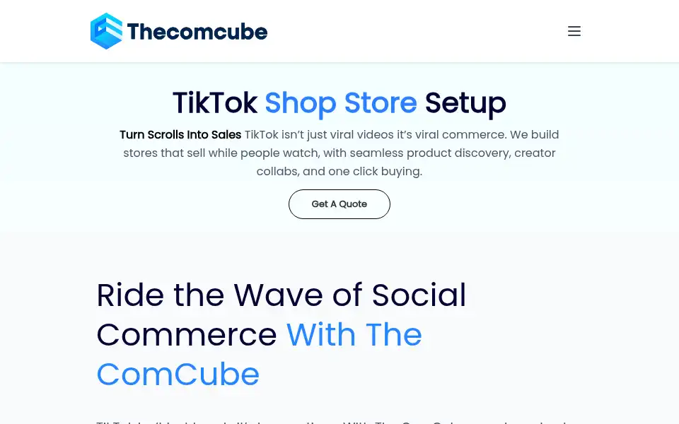 Screenshot of thecomcube.com