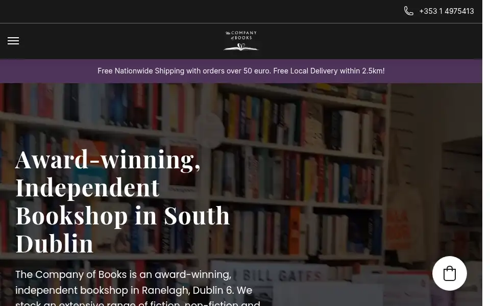Screenshot of thecompanyofbooks.ie