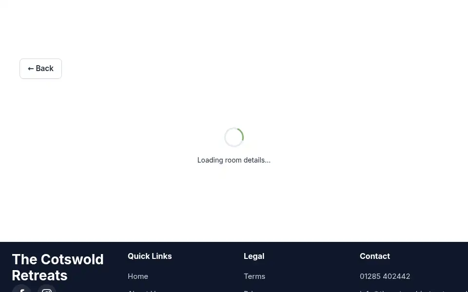 Screenshot of thecotswoldretreats.com