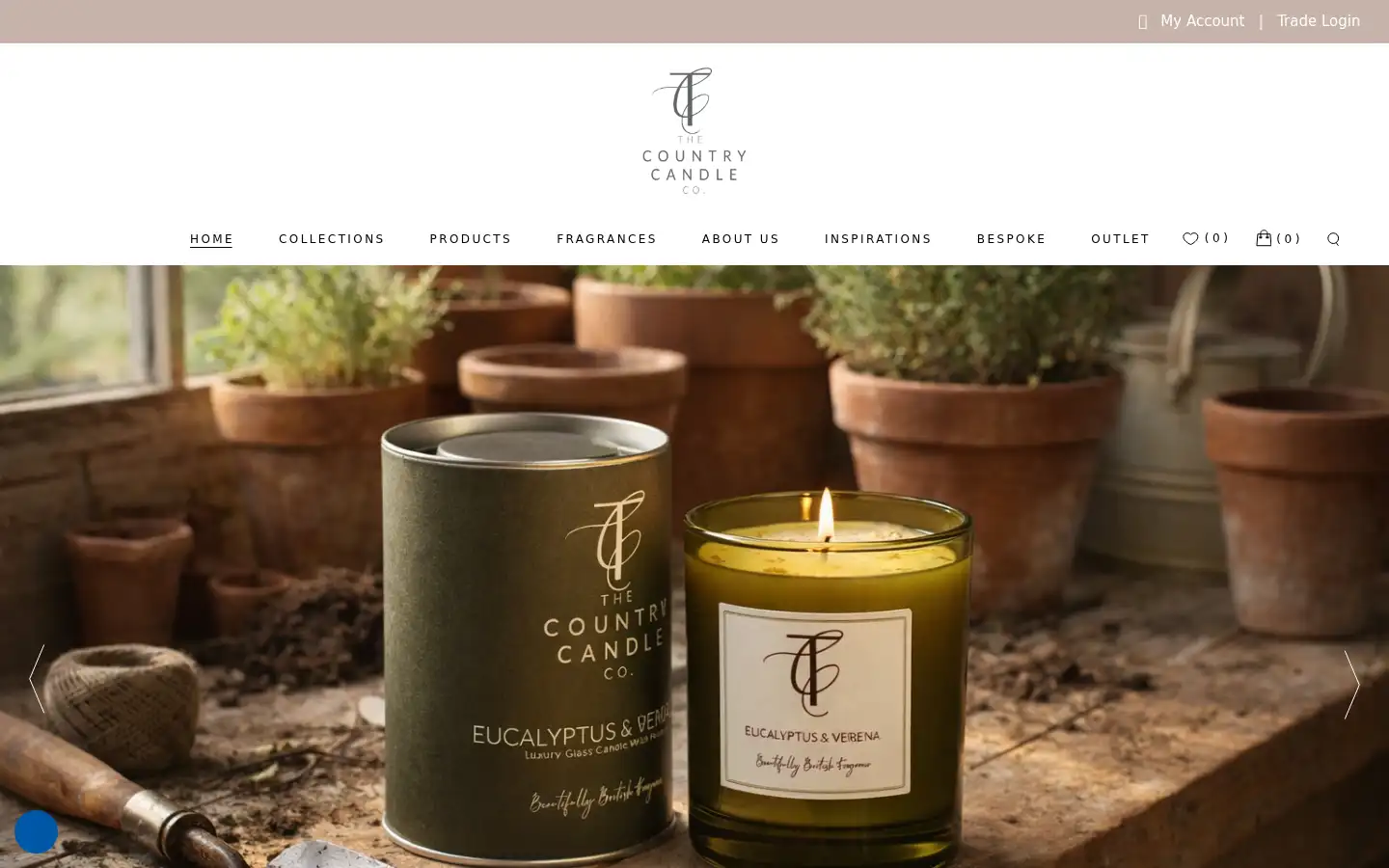 Screenshot of thecountrycandlecompany.com