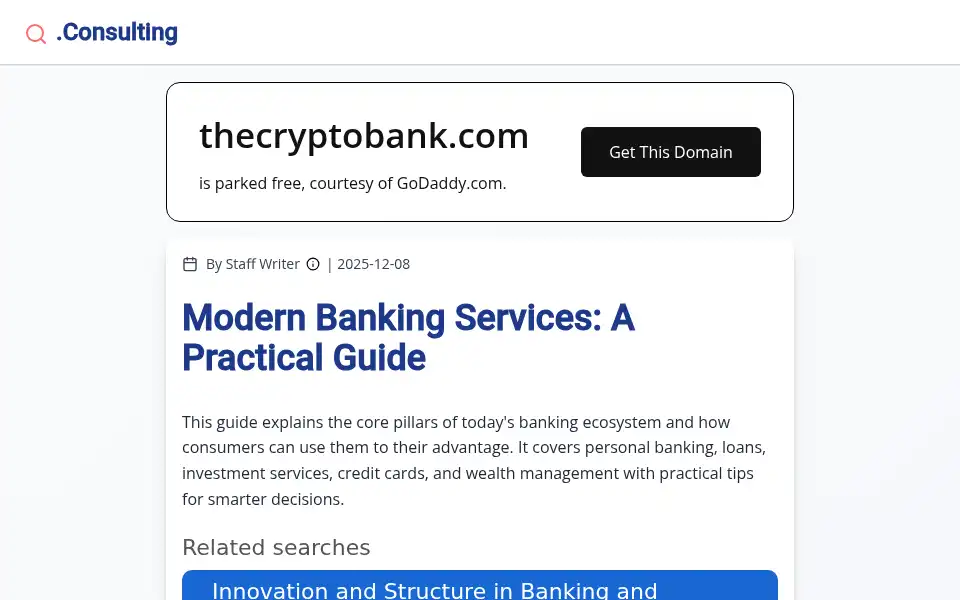 Screenshot of thecryptobank.com