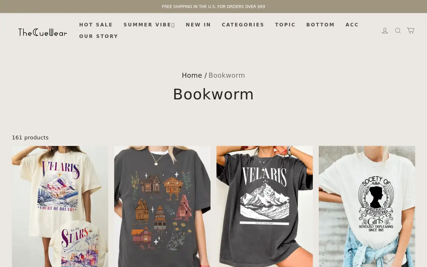 Screenshot of thecuewear.com