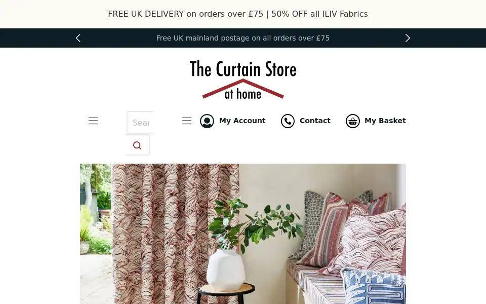 Screenshot of thecurtainstore.com