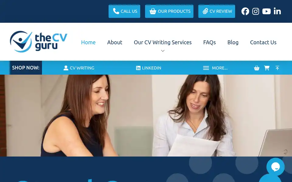 Screenshot of thecvguru.co.uk