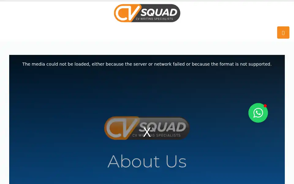 Screenshot of thecvsquad.com