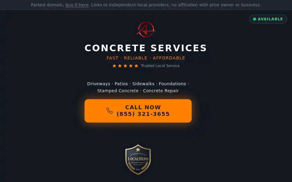 Screenshot of thedallasconcretecompany.com