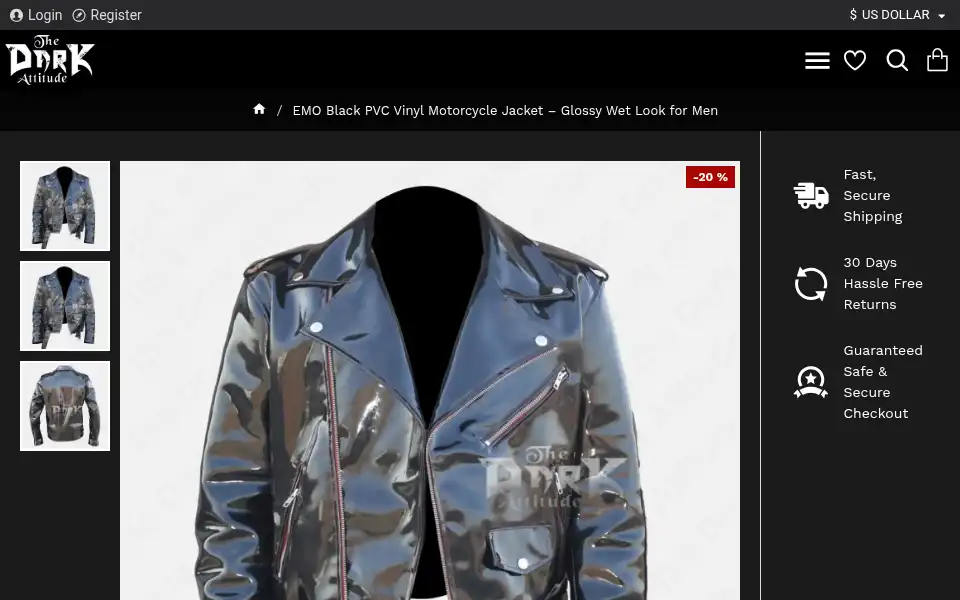 Screenshot of thedarkattitude.com