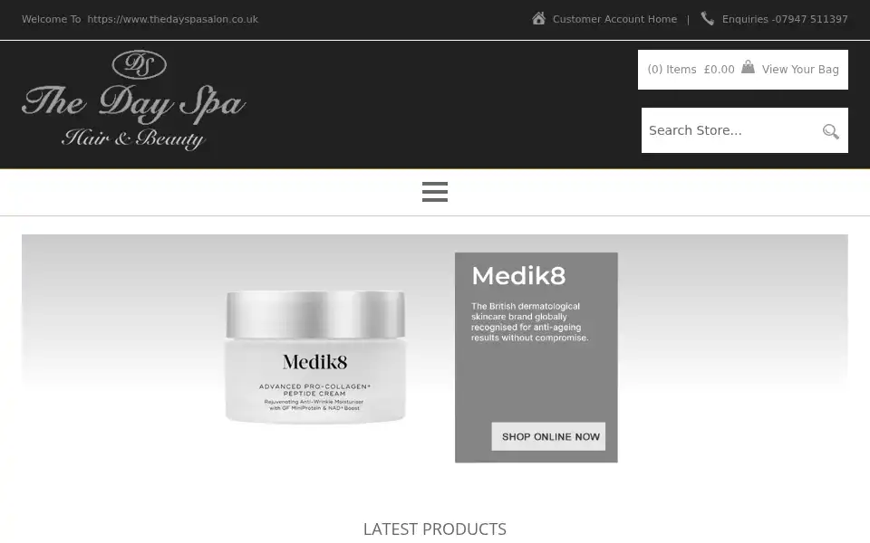 Screenshot of thedayspasalon.co.uk