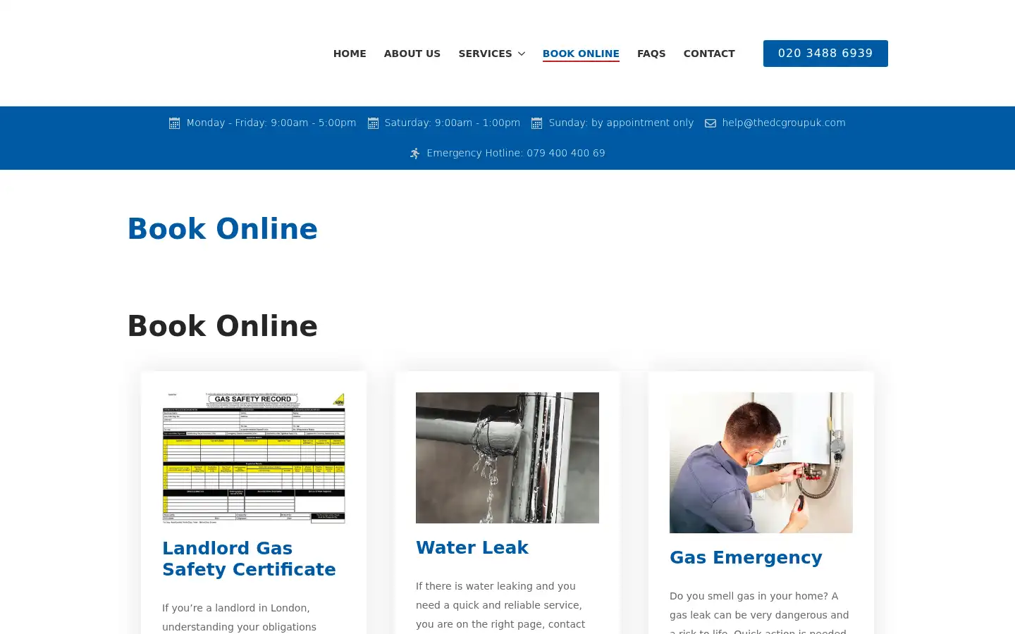 Screenshot of thedcgroupuk.com