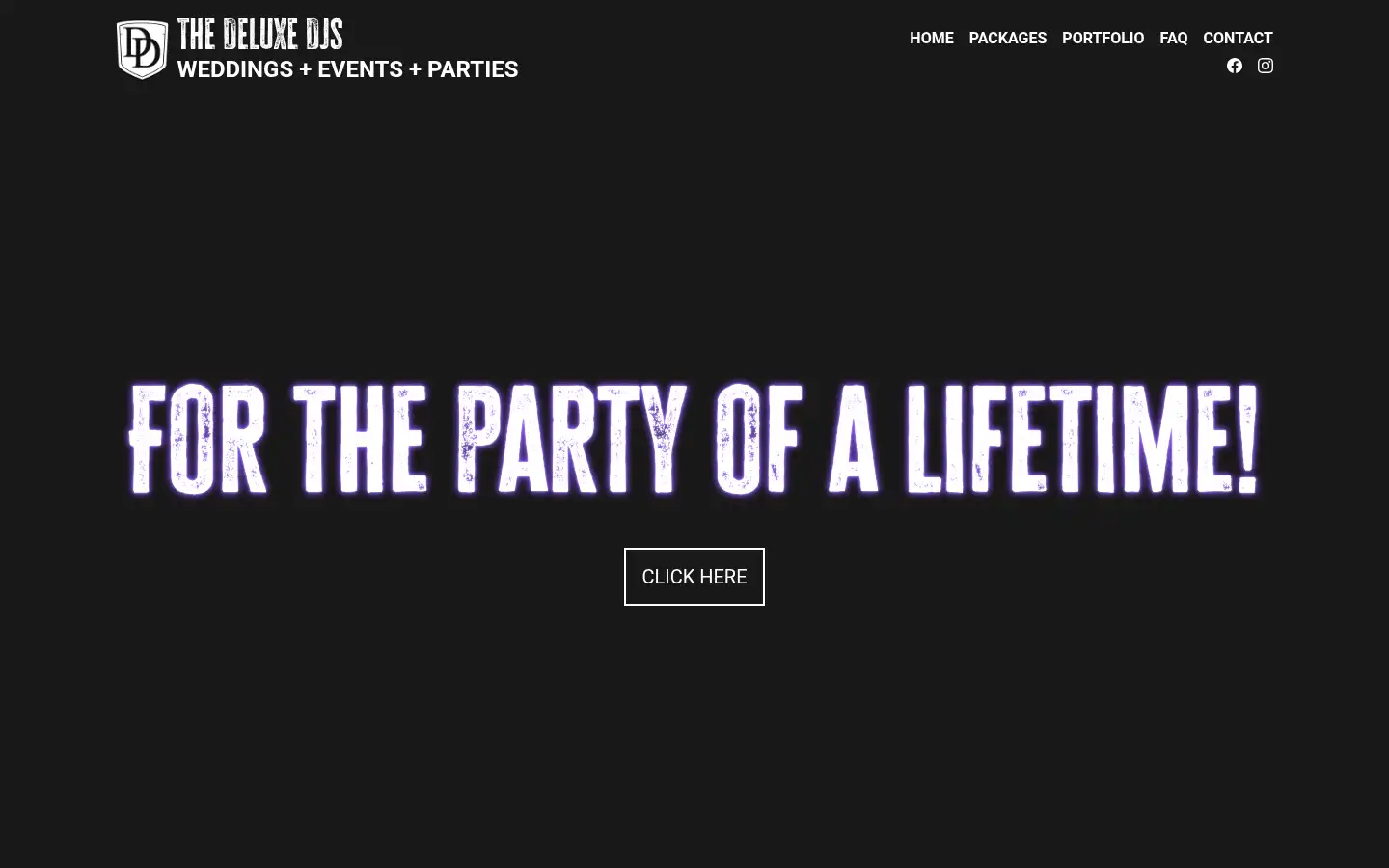 Screenshot of thedeluxedjs.com