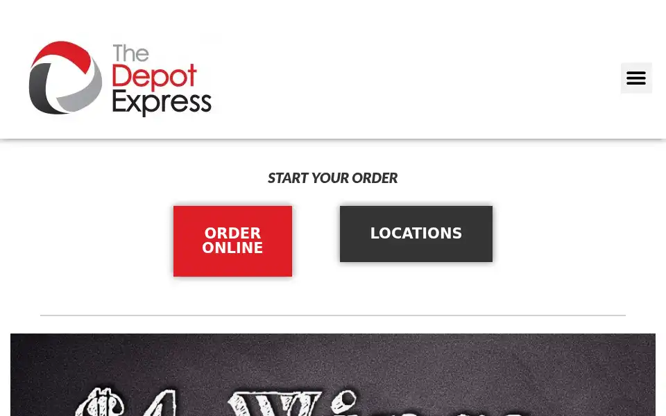 Screenshot of thedepotexpress.com