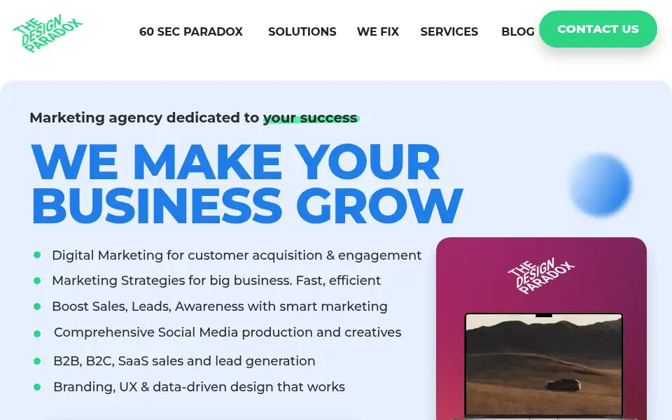 Screenshot of thedesignparadox.com
