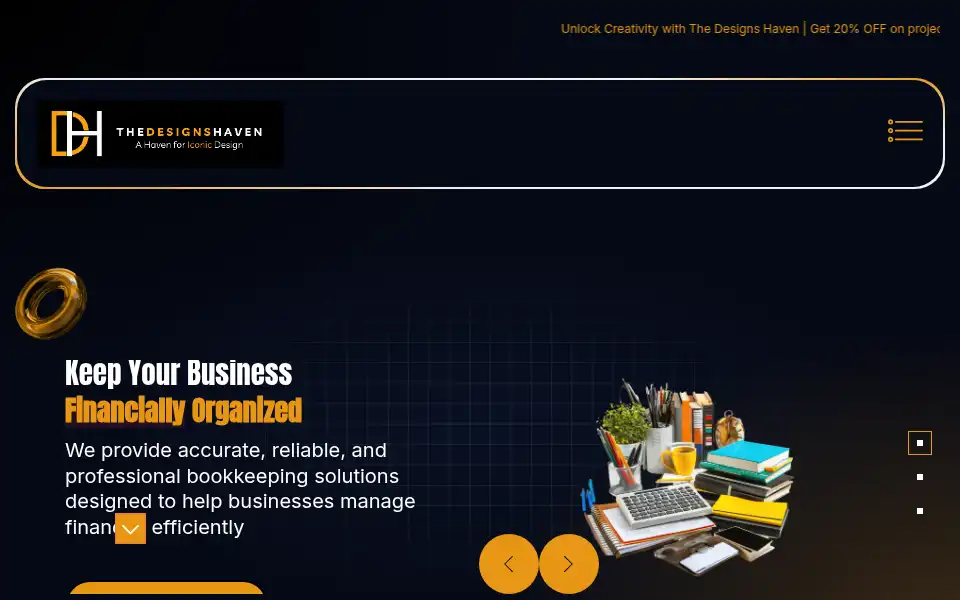 Screenshot of thedesignshaven.com