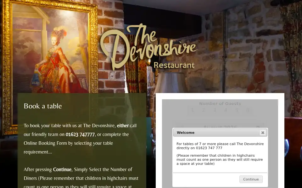Screenshot of thedevonshire.info
