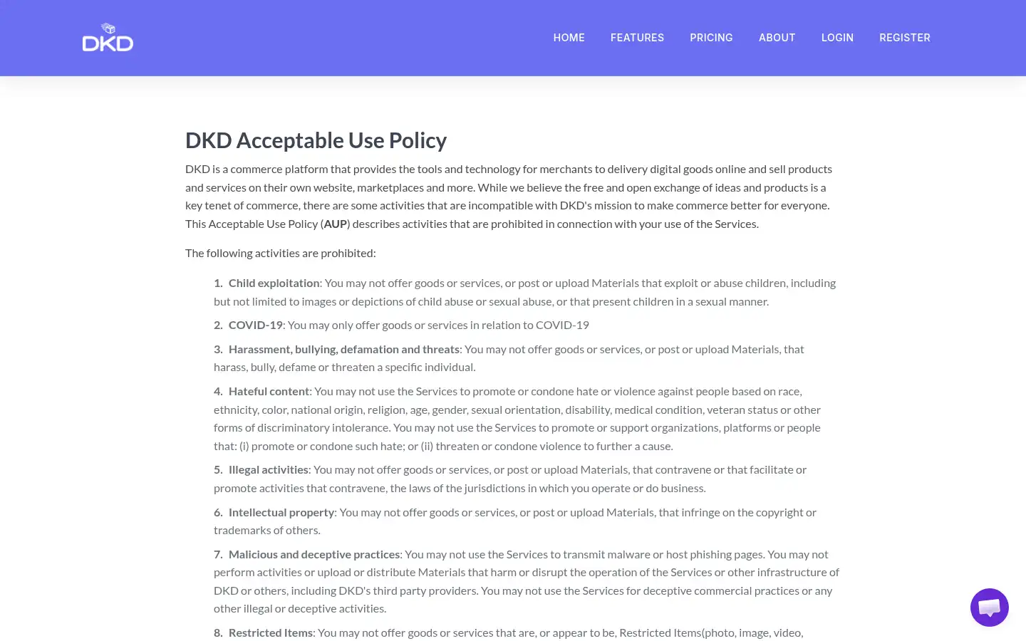 Screenshot of thedkd.com