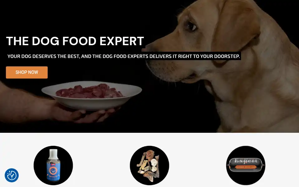Screenshot of thedogfoodexpert.co.uk