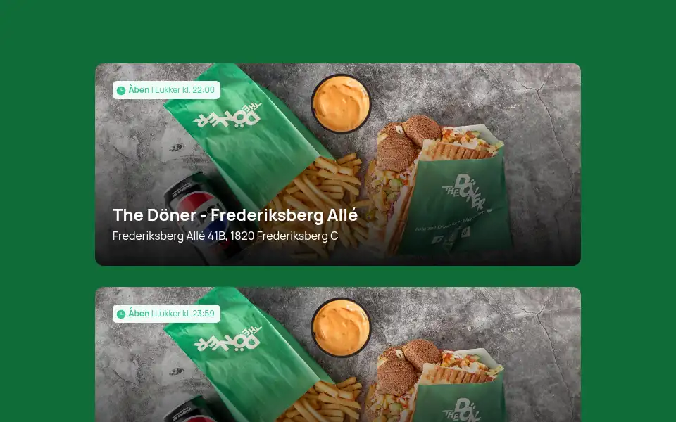 Screenshot of thedoner.mealo.dk