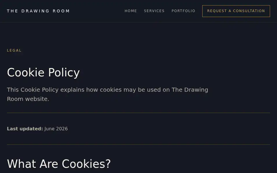 Screenshot of thedrawingroom.scot