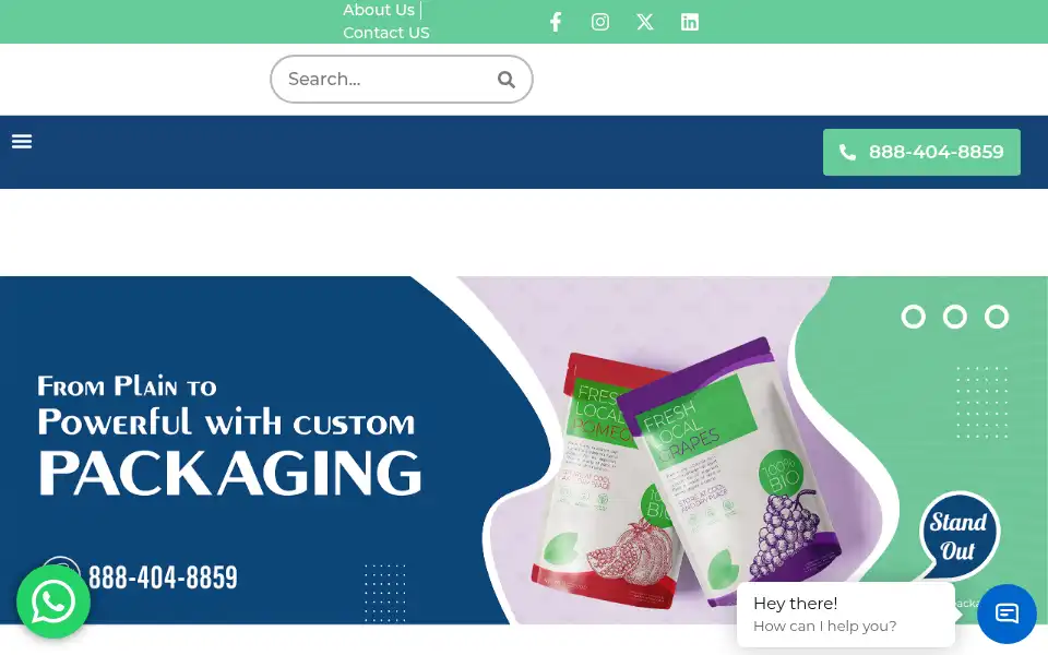 Screenshot of theeasternpackaging.com