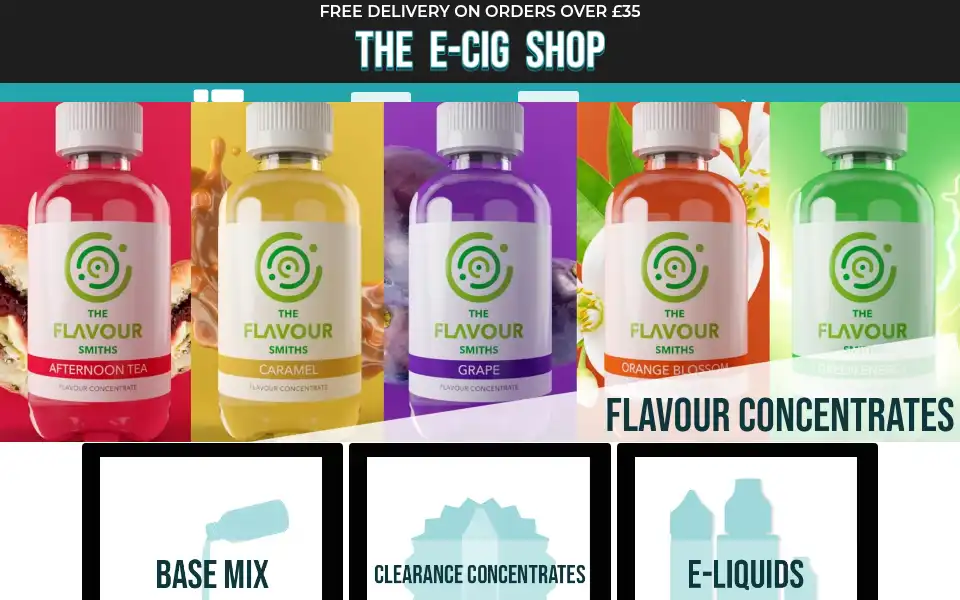 Screenshot of theecigshop.uk
