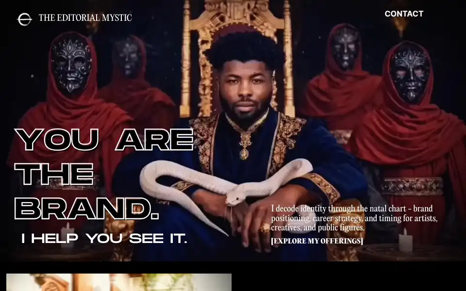Screenshot of theeditorialmystic.com