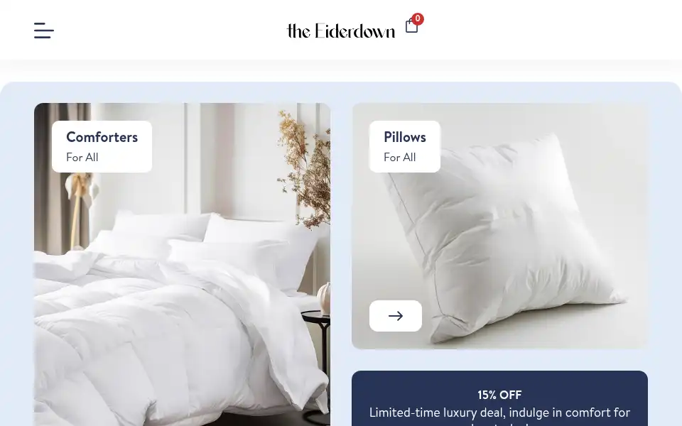 Screenshot of theeiderdown.com