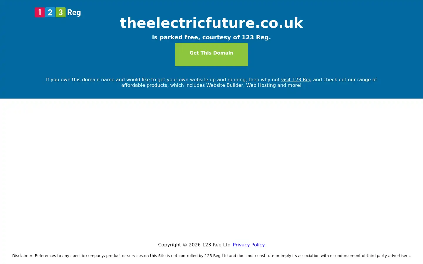Screenshot of theelectricfuture.co.uk
