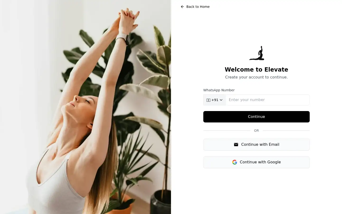 Screenshot of theelevateyoga.com