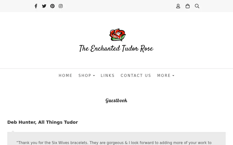 Screenshot of theenchantedtudorrose.co.uk