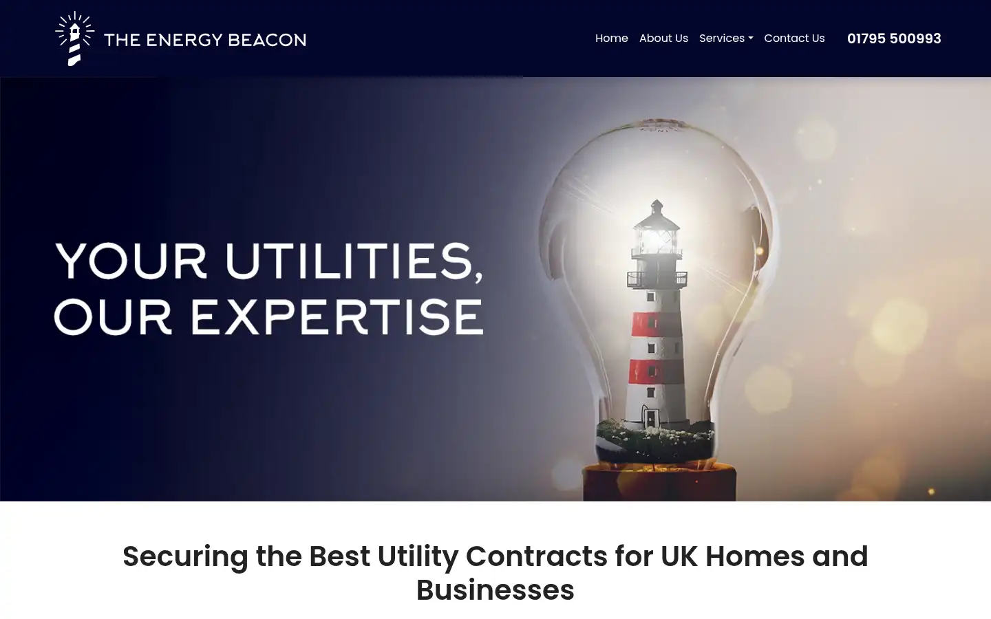 Screenshot of theenergybeacon.co.uk