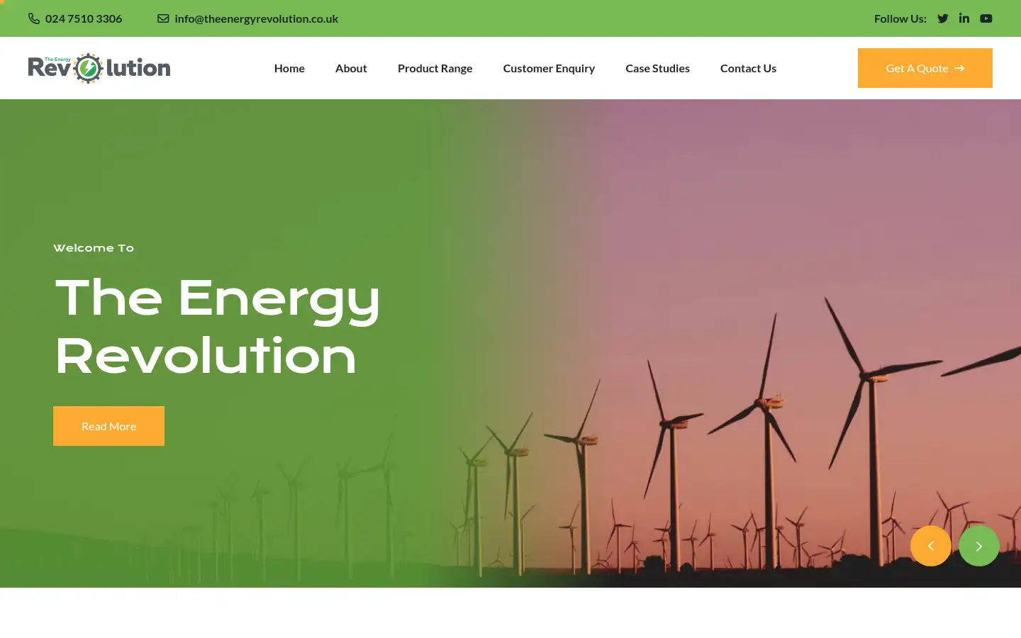 Screenshot of theenergyrevolution.co.uk