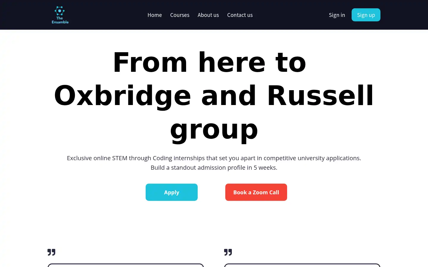 Screenshot of theensamble.com