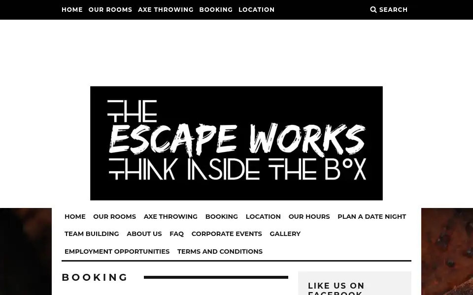 Screenshot of theescapeworks.com