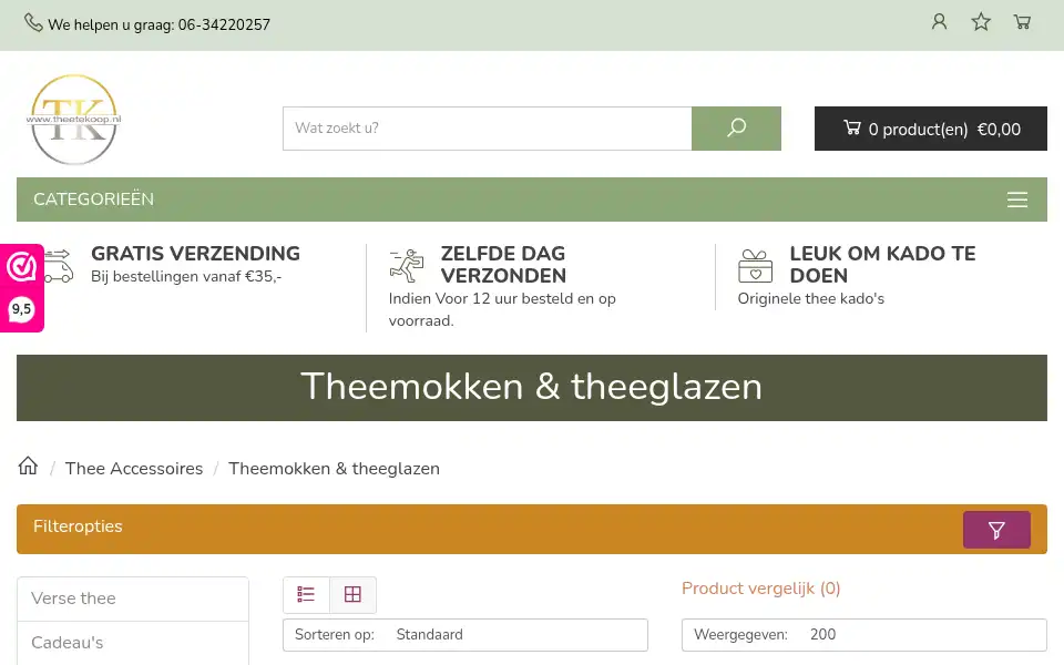 Screenshot of theetekoop.nl