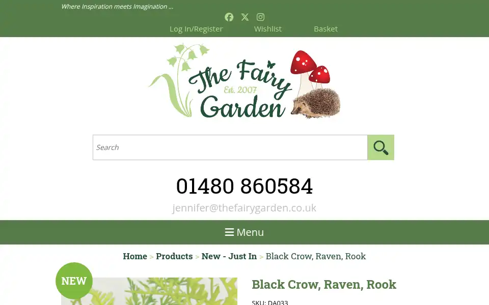 Screenshot of thefairygarden.co.uk