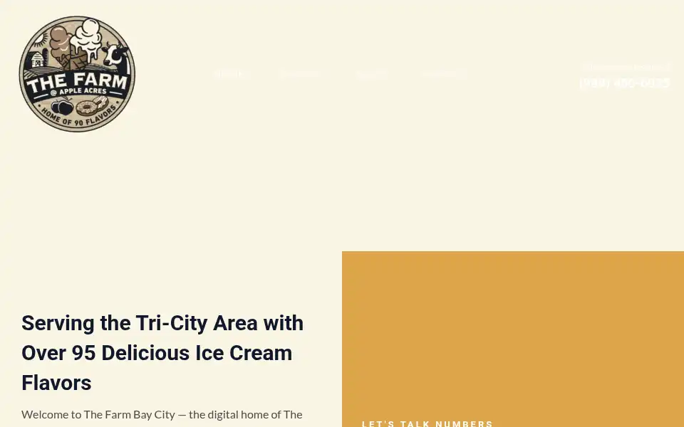 Screenshot of thefarmbaycity.com