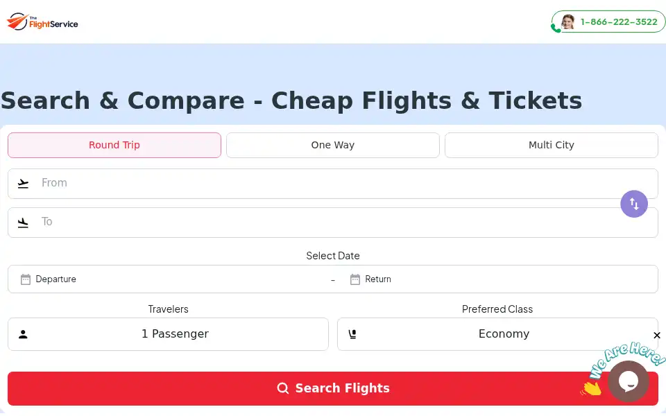 Screenshot of theflightservice.com
