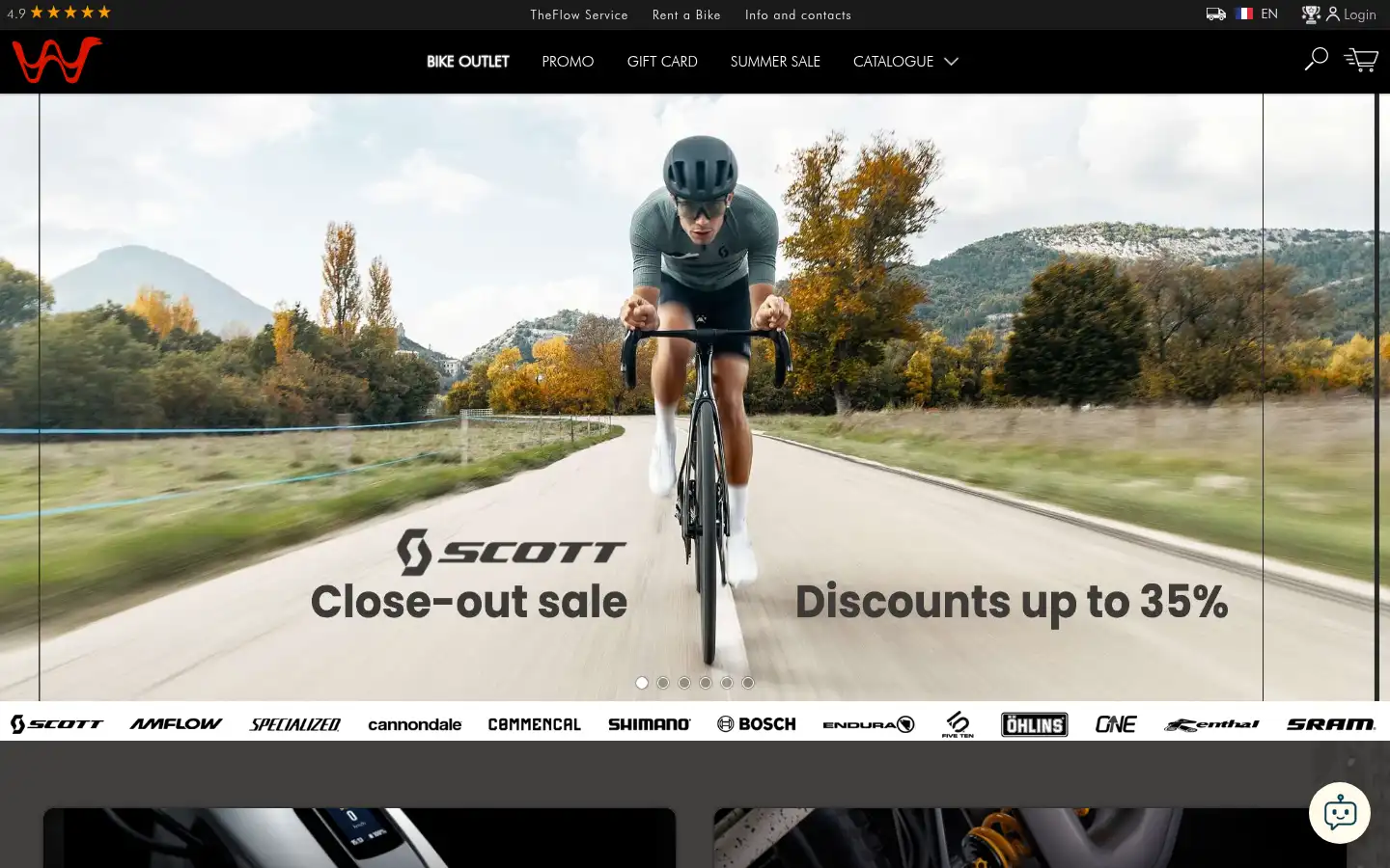 Screenshot of theflow.bike