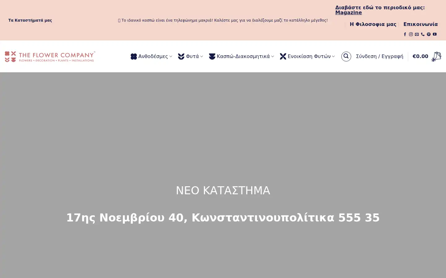 Screenshot of theflowercompany.gr