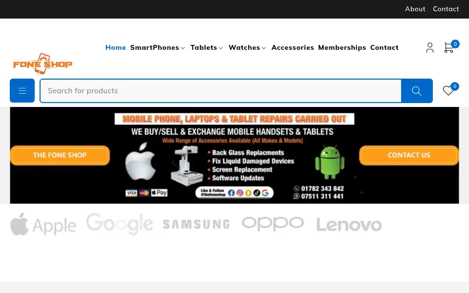 Screenshot of thefoneshoponline.com