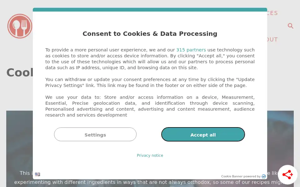 Screenshot of thefoodhog.com