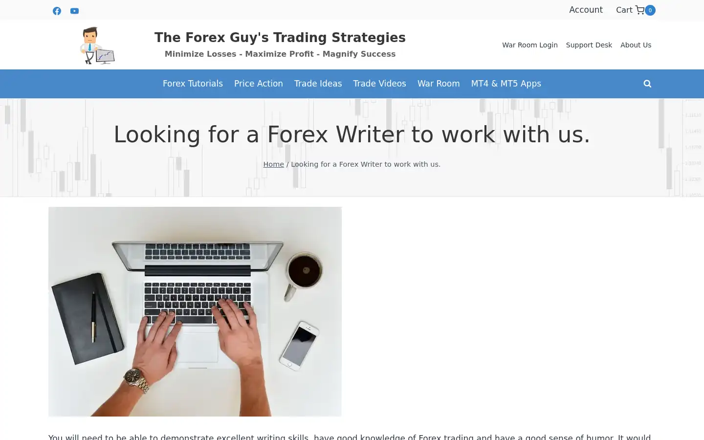 Screenshot of theforexguy.com