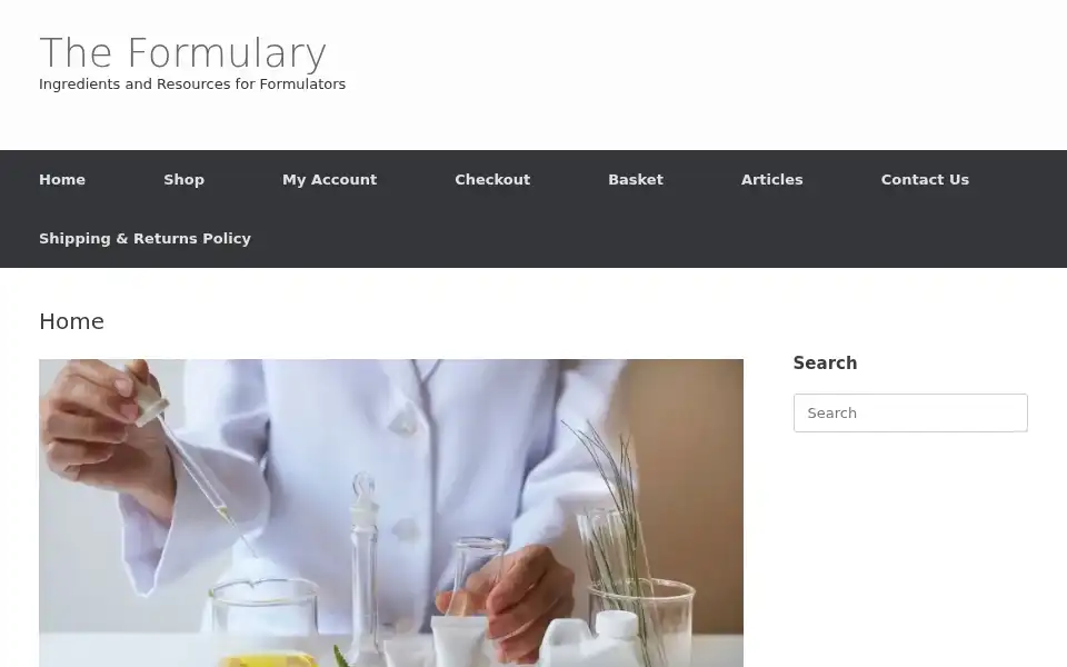 Screenshot of theformulary.co.uk