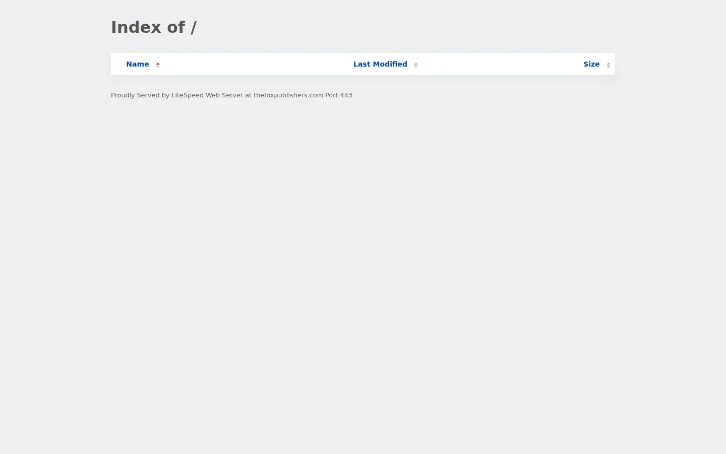 Screenshot of thefoxpublishers.com
