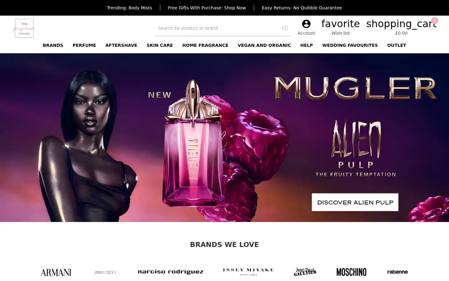 Screenshot of thefragrancecounter.co.uk