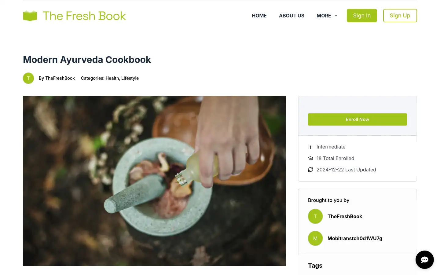 Screenshot of thefreshbook.co